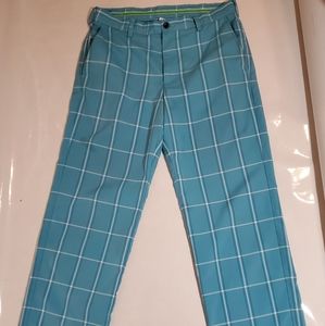 IZOD Golf Pants blue plaid